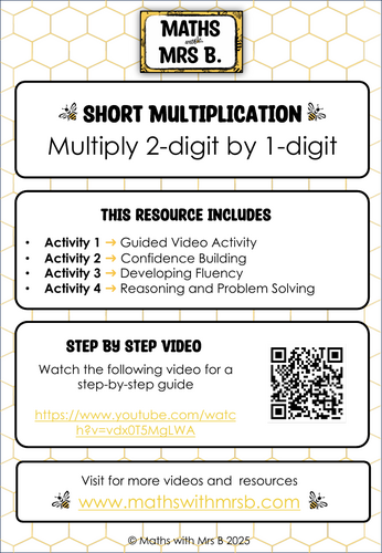Short Multiplication | 2-digit by 1-digit | Maths with Mrs B.
