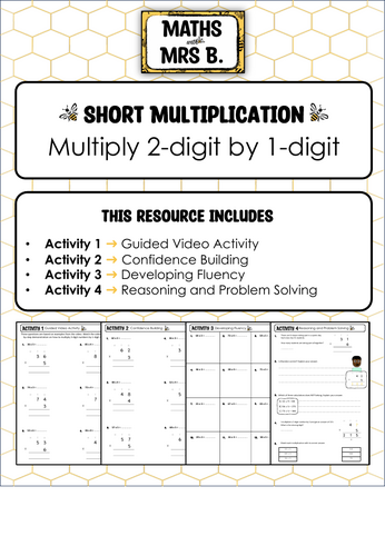 Short Multiplication | 2-digit by 1-digit | Maths with Mrs B.