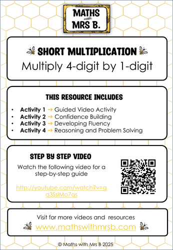 Short Multiplication | 4-digit by 1-digit | Maths with Mrs B.