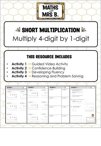Short Multiplication | 4-digit by 1-digit | Maths with Mrs B.