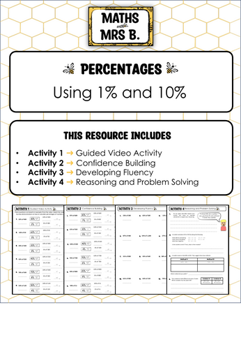 Use 1% and 10% to Calculate Percentages | Maths with Mrs B.