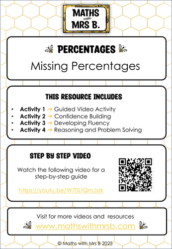 Missing Percentages | Maths with Mrs B.