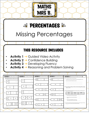 Missing Percentages | Maths with Mrs B.