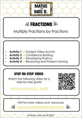Multiply Fractions by Fractions | Maths with Mrs B.