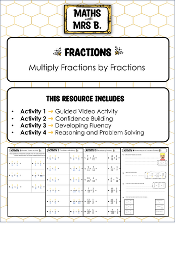 Multiply Fractions by Fractions | Maths with Mrs B.
