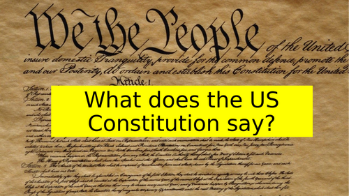 Introduction to the US Constitution.