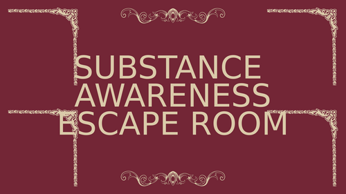 PSHE Substance awareness escape room