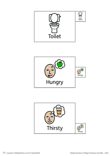 Tabbed Lanyard Communication Symbols