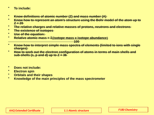 OCR AAQ F180 1.1 Atomic Structure