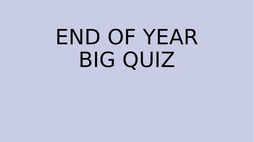 Geography Quiz end of year