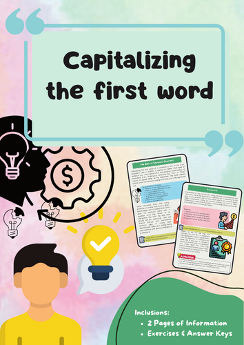 Capitalizing Sentences: First Word Rules
