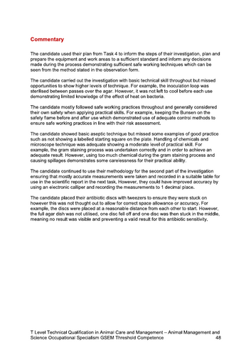T Level Animal Management Science Synoptic Assessment Prep - Lesson 10