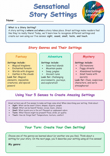 Sensational Story Settings