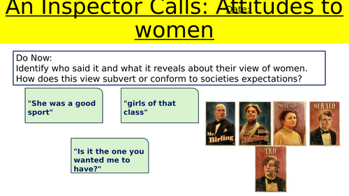 An Inspector Calls: Attitudes towards women