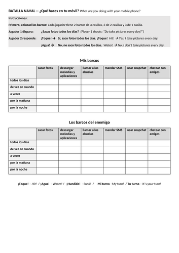 Viva 2 M2 Spanish -Que haces en tu movil? 5 resources