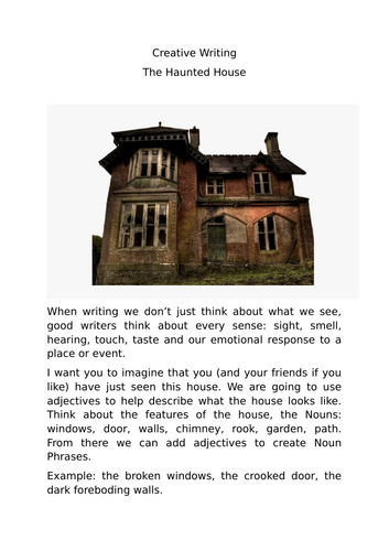 Creative Writing Exercise: The Haunted House.