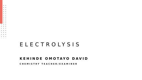 GCSE electrolysis
