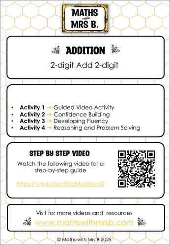 Column Addition | 2-digit add 2-digit | Maths with Mrs B.
