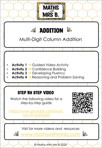 Multi-Digit Column Addition | Maths with Mrs B.