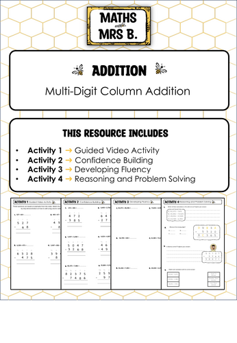 Multi-Digit Column Addition | Maths with Mrs B.