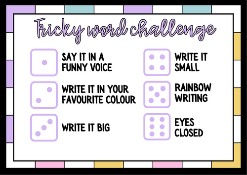 tricky word challenge