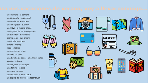 Spanish holiday items drawing