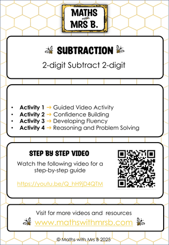 Column Subtraction | 2-digit by 2-digit | Maths with Mrs B.