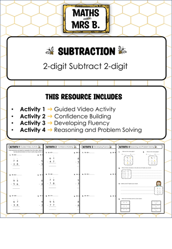 Column Subtraction | 2-digit by 2-digit | Maths with Mrs B.