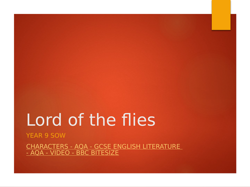 Lord of the Flies SOW