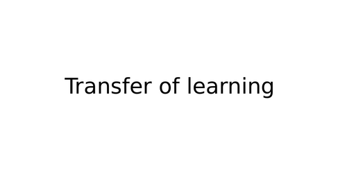 A-Level PE: Transfer