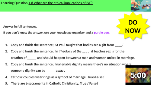 1.8 What are the ethical implications of IVF? Source to Summit Creation & Covenant. Y9