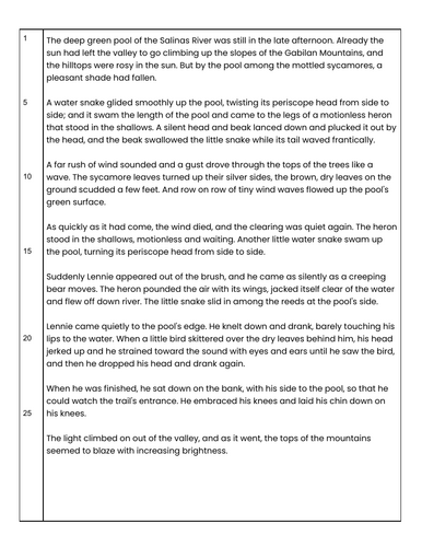 Language Paper 1 based on OMAM Chapter 6