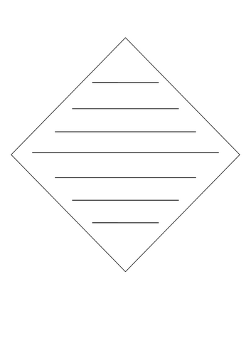 Simple diamante poem template
