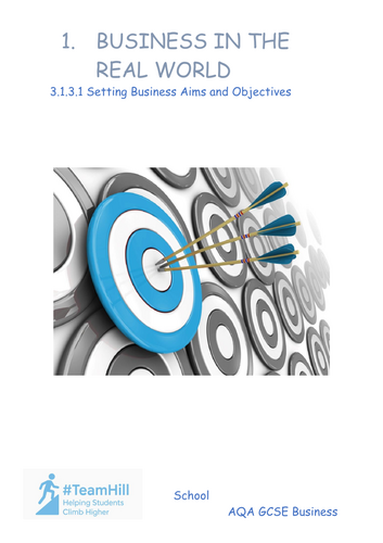 1.3 Setting Business Aims and Objectives