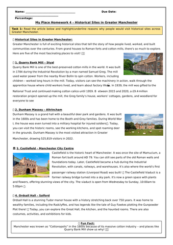 Manchester HWK 4 - Historical Sites in Greater Manchester