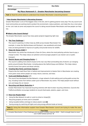 Manchester HWK 5 - Sustainability in Manchester