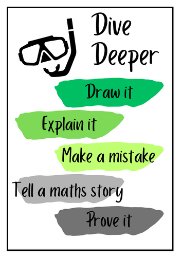 Dive Deeper Maths Poster