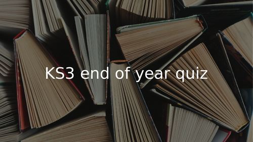 KS3 English quiz