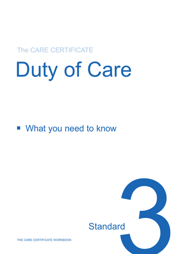 NCFE CACHE Level 2 Certificate in Preparing to Work in Adult Social Care: Duty of Care Unit