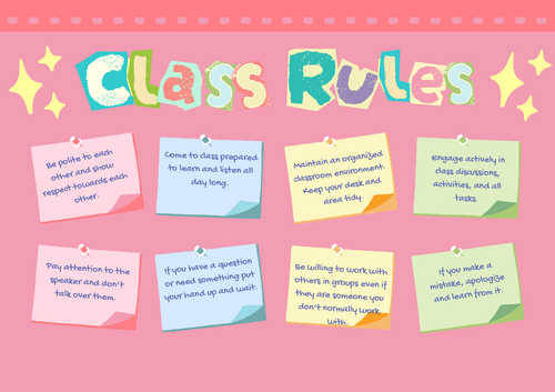 Class Rules Poster PDF