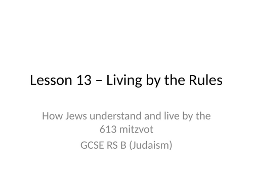 Edexcel Spec B - Judaism Beliefs