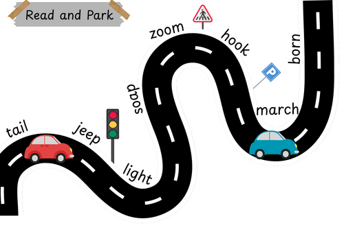 Read and Park-Phonics Reading Activity