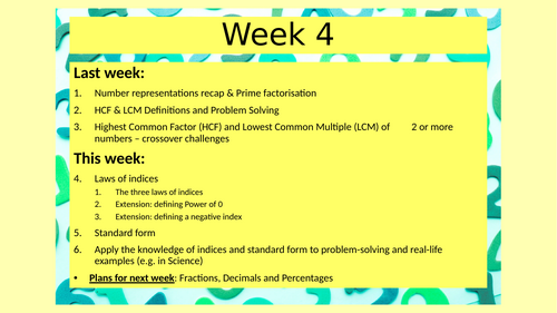 GCSE Indices & Standard Form Pack
