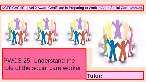 NCFE CACHE Level 2 Certificate in Preparing to Work in ASC: Role of the Social Care Worker Unit