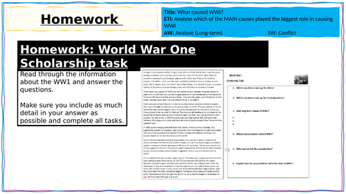 WWI Long-term (MAIN) causes