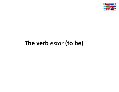 The verb estar