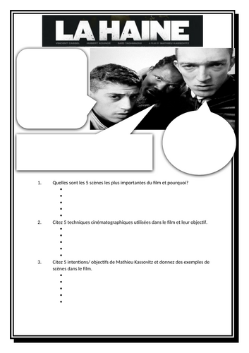 La haine- Final retrieval activity