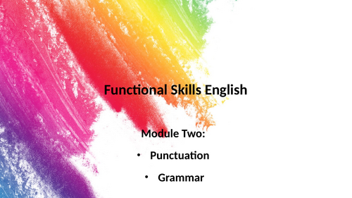 Functional Skills English Module 2 SPAG