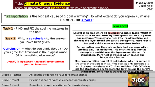 Climate change evidence