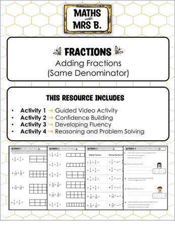 Adding Fractions (Same Denominators) | Maths with Mrs B.
